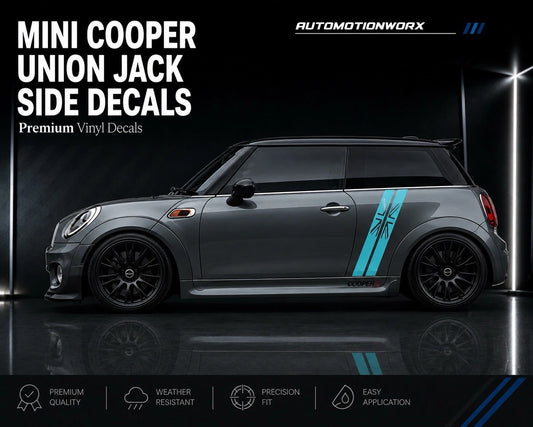 AutoMotionWorx | Mini Cooper Vertical Union Jack Side Door Decals