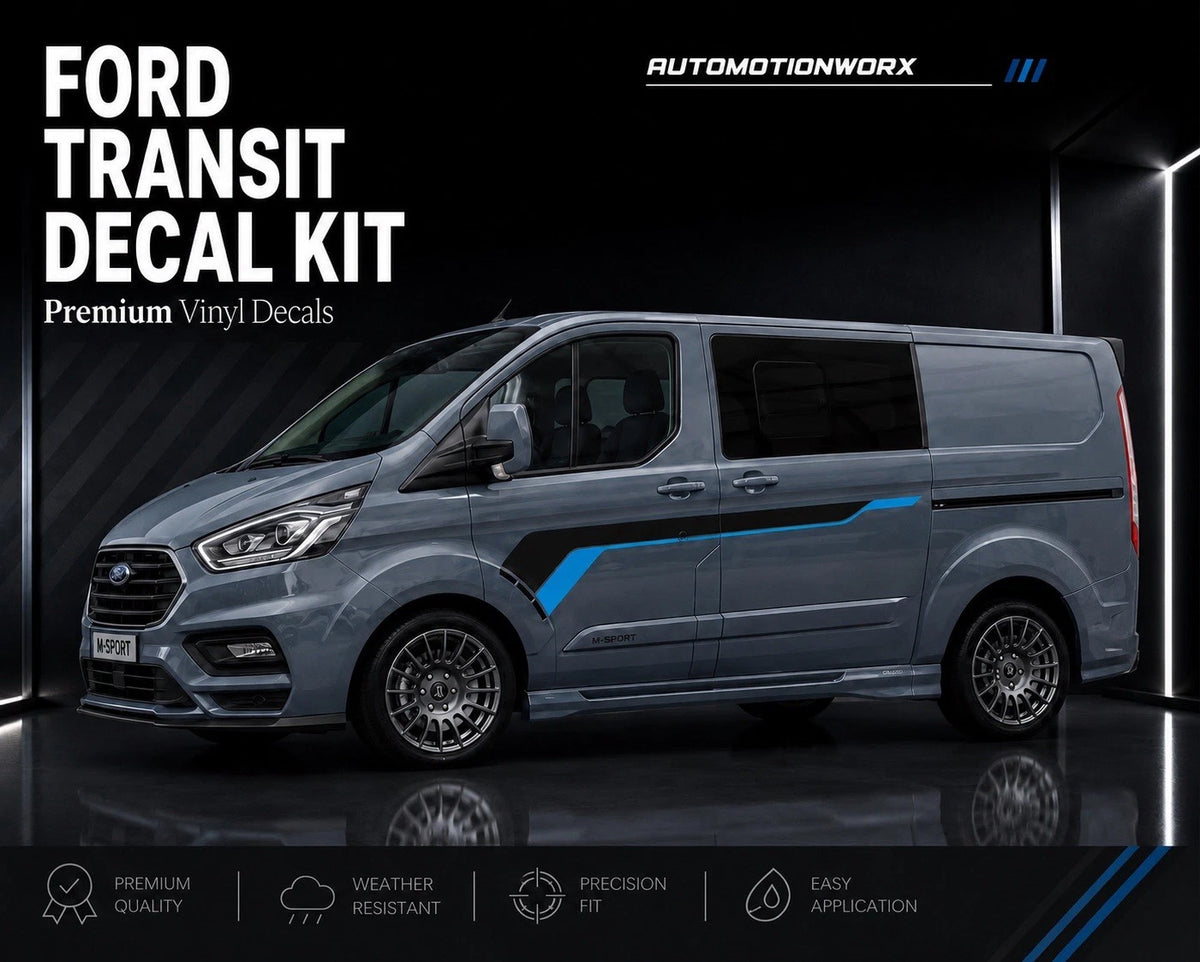 AutoMotionWorx | Ford Transit Custom Mk8 Decal Kit | Left & Right Side