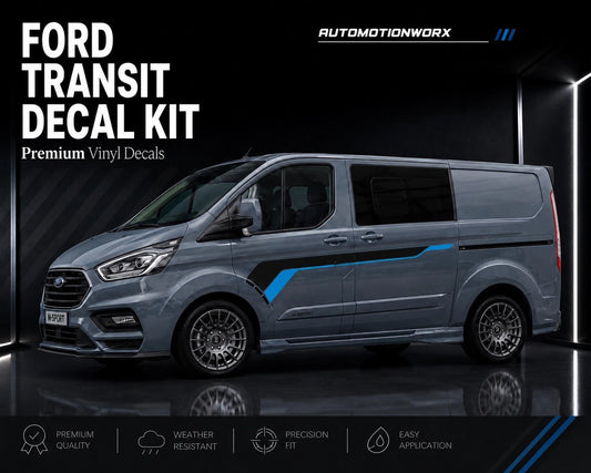 AutoMotionWorx | Ford Transit Custom Mk8 Decal Kit | Left & Right Side