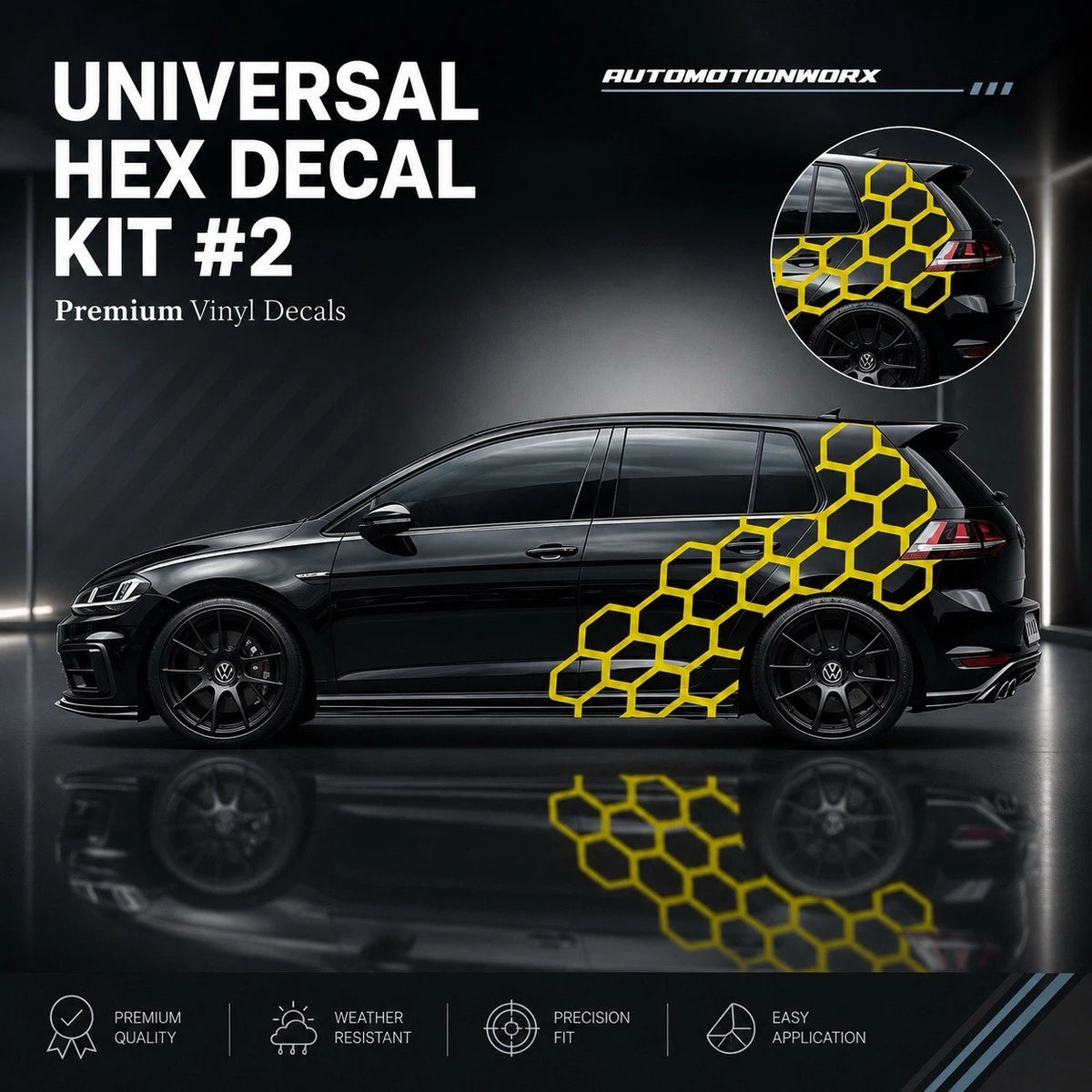 AutoMotionWorx | Universal Hex/Honey Comb Decal Kit #2