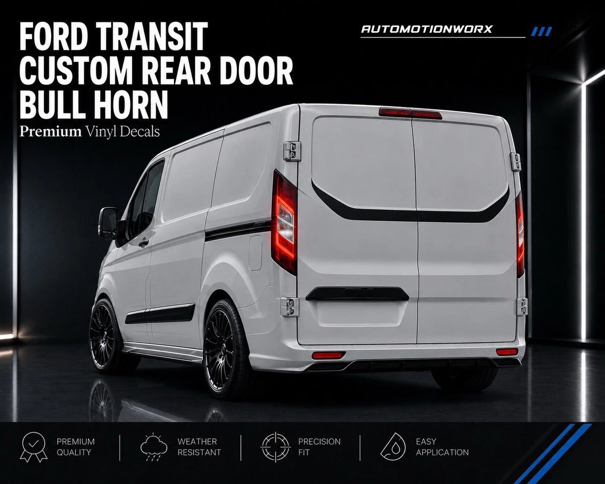 AutoMotionWorx | Ford Transit Custom ''Bull Horn'' Rear Door Decal