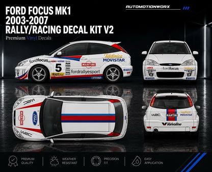 AutoMotionWorx | Ford Focus MK1 2003-2007 Rally Racing Decal Kit