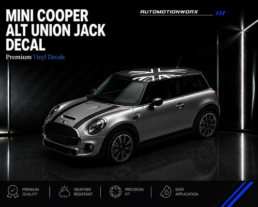 AutoMotionWorx | Mini Cooper Alt Union Jack Roof Decal