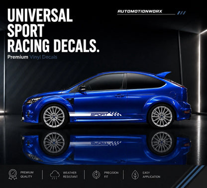 AutoMotionWorx | Universal ''Checkered Sport'' Side Stripes