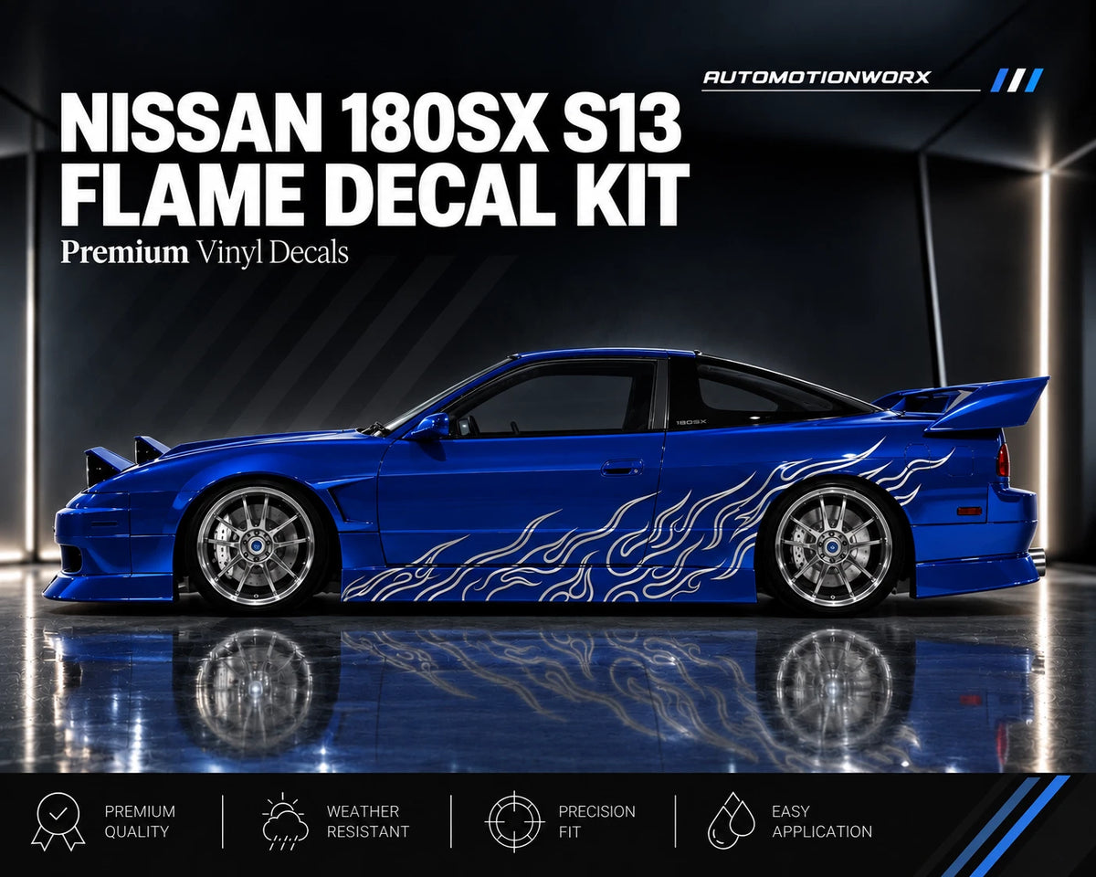 AutoMotionWorx | Nissan 180sx S13 Flame Decal Kit