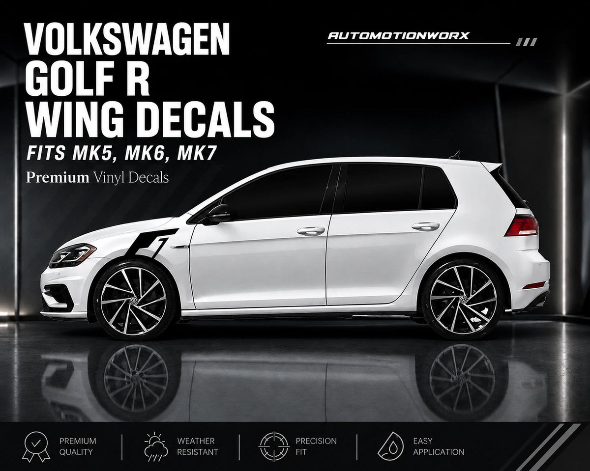 AutoMotionWorx | Volkswagen Golf R Wing Decals