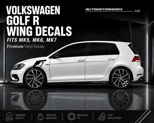 AutoMotionWorx | Volkswagen Golf R Wing Decals