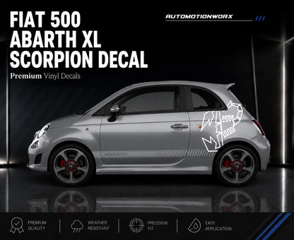 AutoMotionWorx | Fiat 500/Abarth XL Scorpion Decal | Left & Right Side
