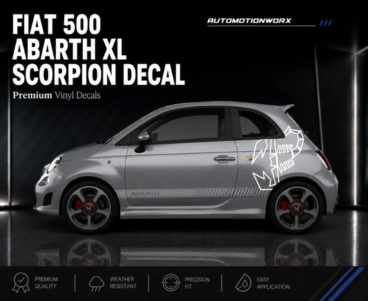AutoMotionWorx | Fiat 500/Abarth XL Scorpion Decal | Left & Right Side