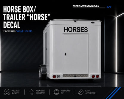 AutoMotionWorx | 2x Horse Box Decals | Front & Rear