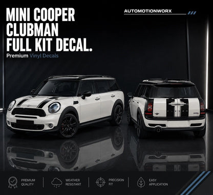AutoMotionWorx | Mini Cooper Clubman Bonnet,Roof,Rear Stripes #2