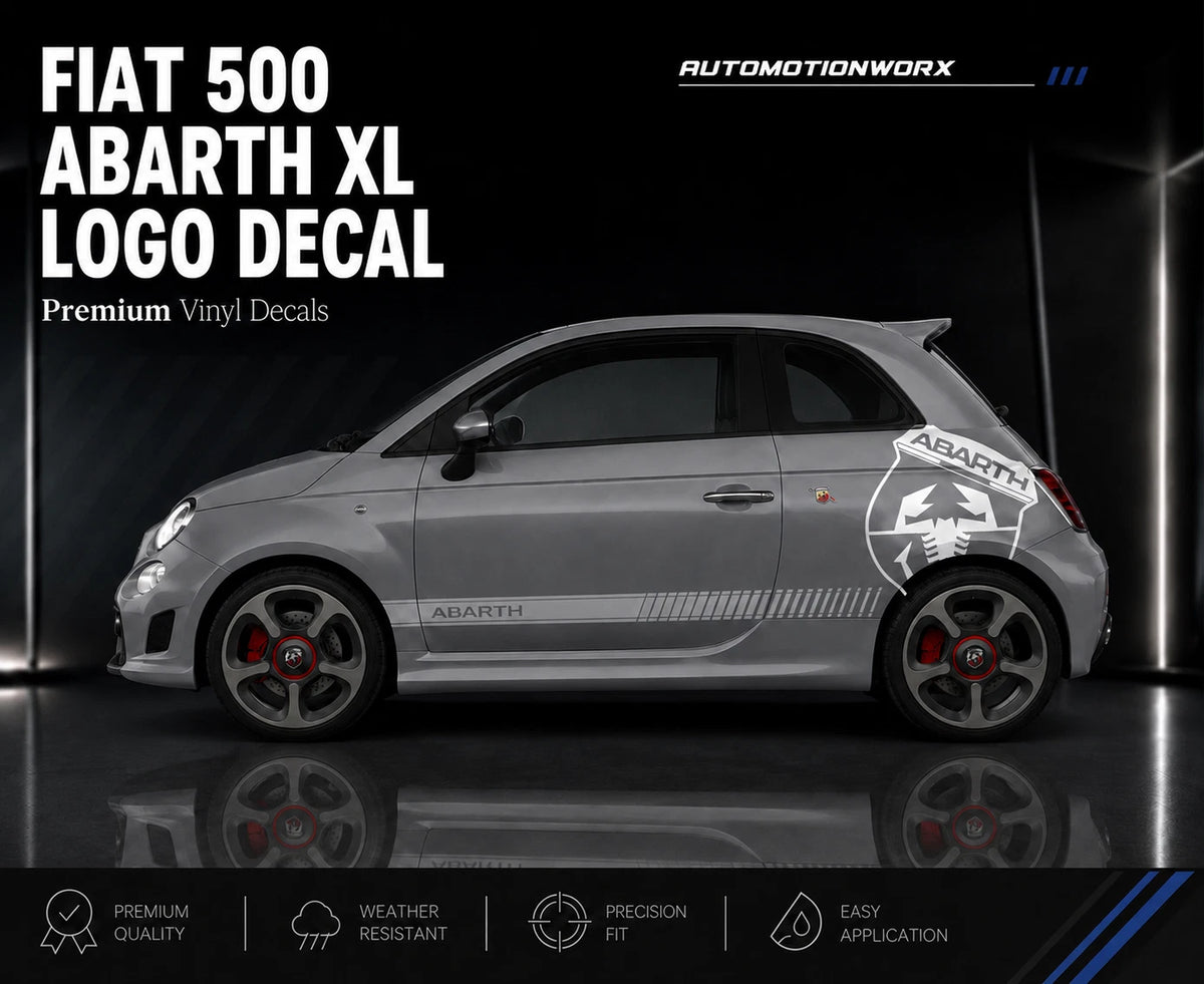 AutoMotionWorx | Fiat 500/Abarth XL Logo Decal | Left & Right Side