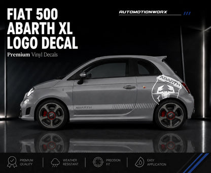 AutoMotionWorx | Fiat 500/Abarth XL Logo Decal | Left & Right Side