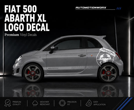 AutoMotionWorx | Fiat 500/Abarth XL Logo Decal | Left & Right Side
