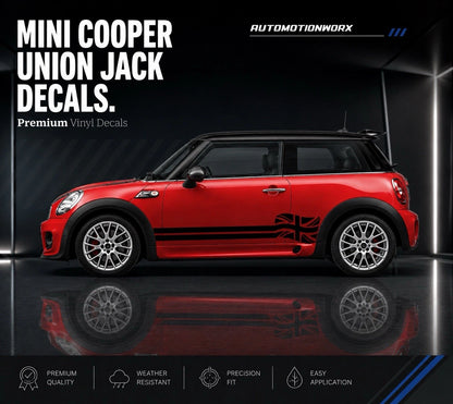 AutoMotionWorx | Mini Cooper Union Jack Dual Line Side Stripes