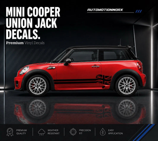 AutoMotionWorx | Mini Cooper Union Jack Dual Line Side Stripes