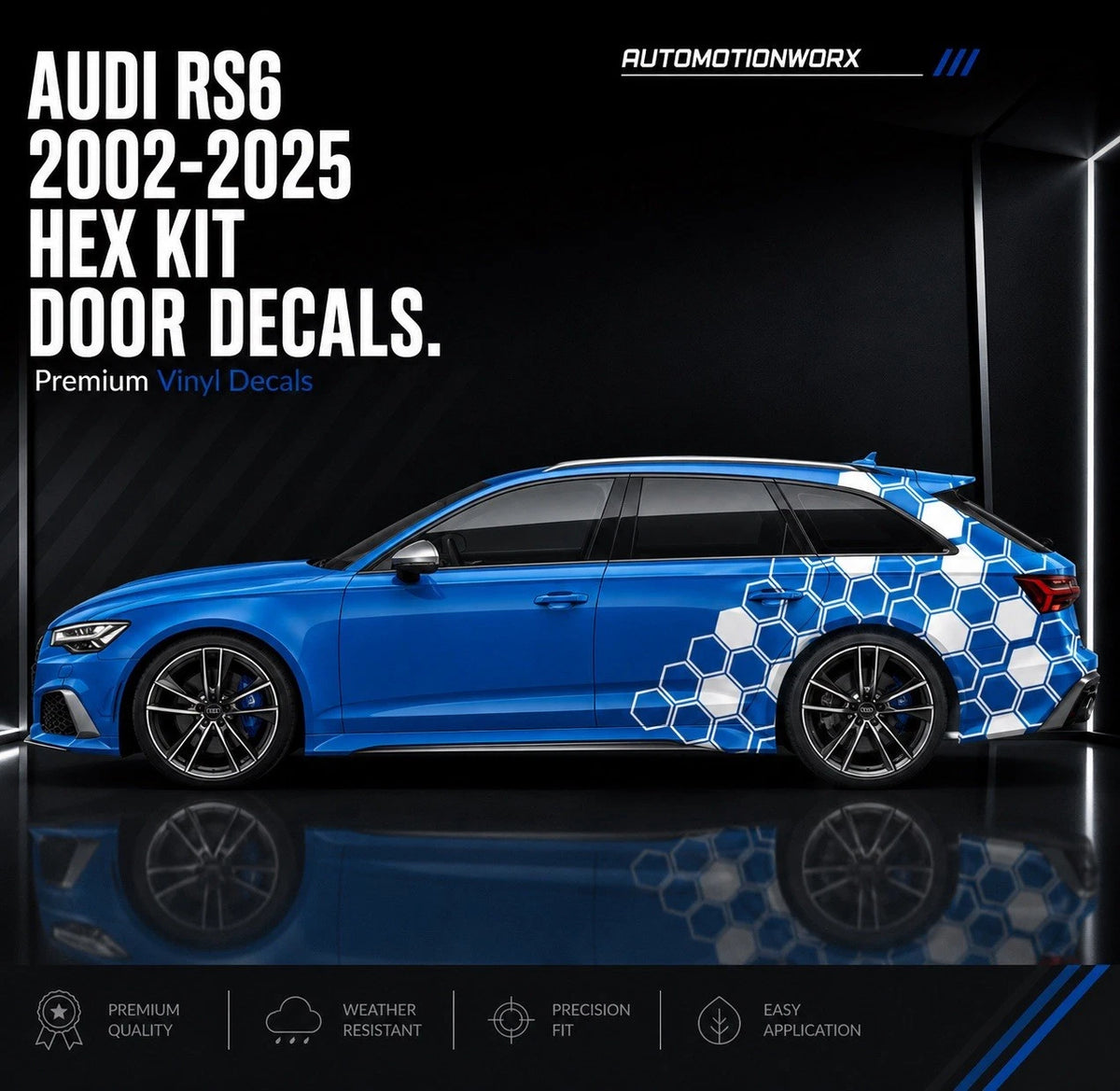 AutoMotionWorx | Audi RS6 Hex Decal Kit 2002-2025