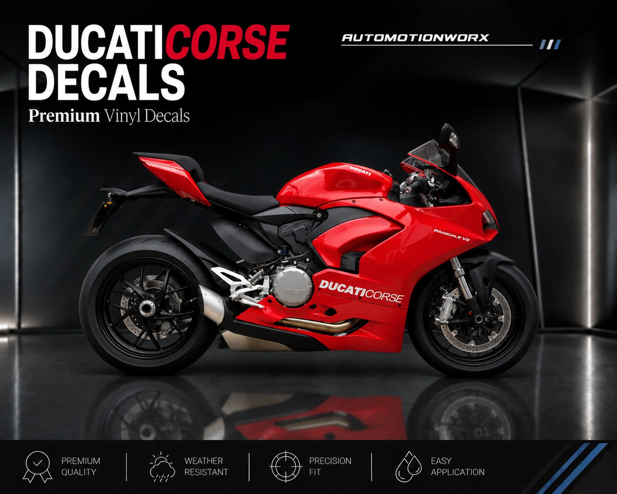 AutoMotionWorx | Ducati Corse Fairing Decals Panigale V2/V4 959 999 1098 1199