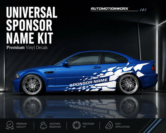 AutoMotionWorx | Universal Sponsor Name Decal Kit