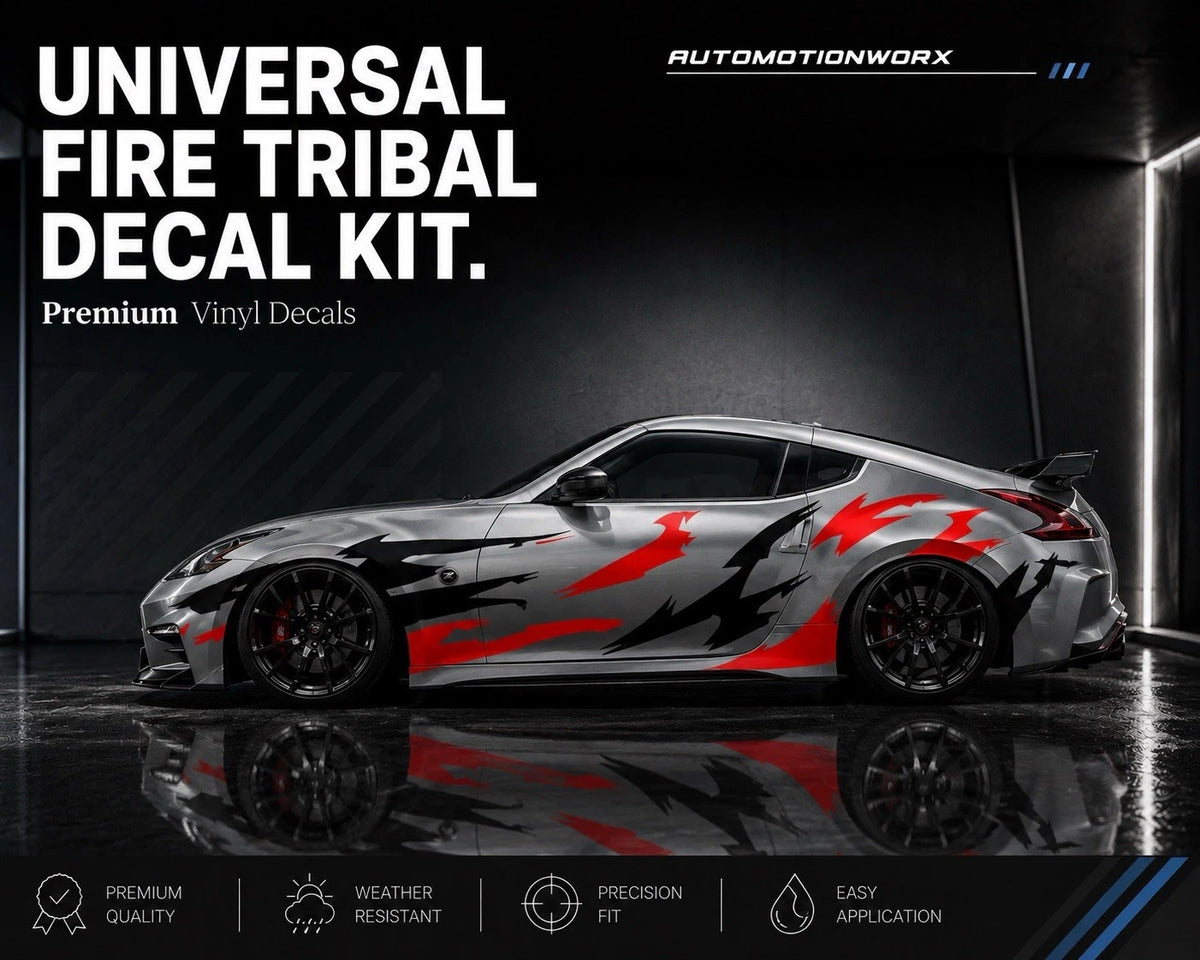 AutoMotionWorx | Universal Fire Tribal Racing Decal Kit