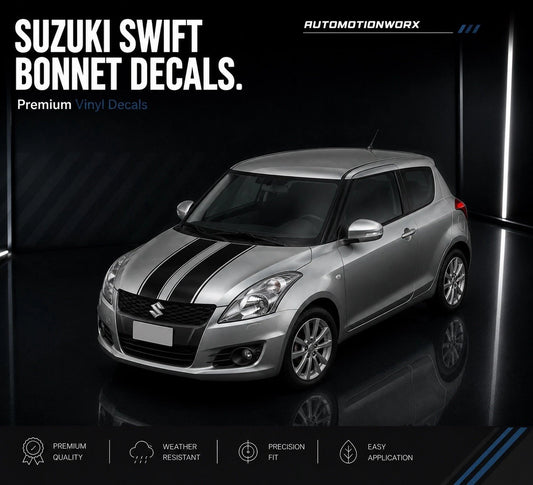 AutoMotionWorx | Suzuki Swift Bonnet Stripes 2010-2017
