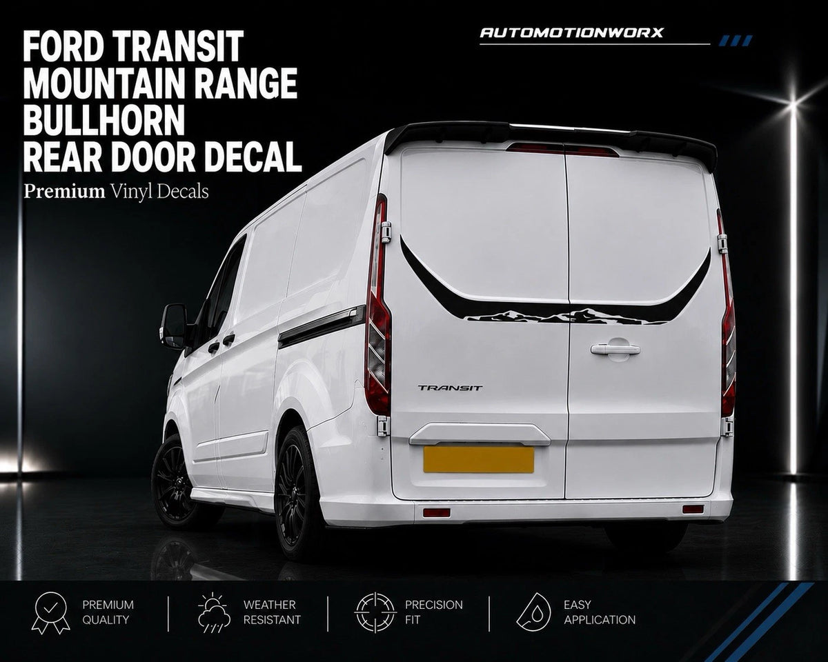 AutoMotionWorx | Ford Transit Custom '' Mountain Range Bull Horn'' Rear Door