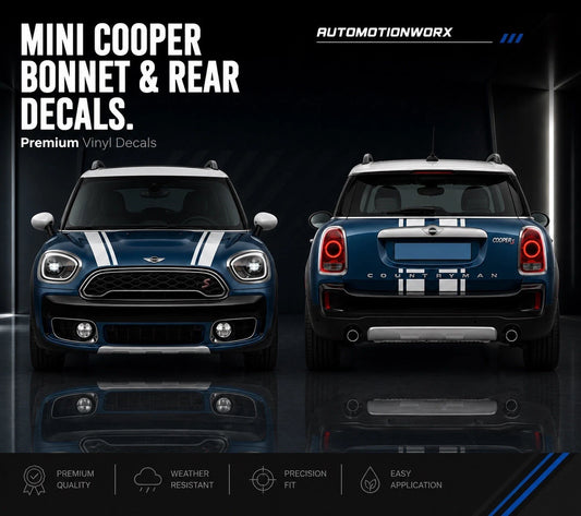 AutoMotionWorx | Mini Cooper Countryman Bonnet & Rear Boot Stripes