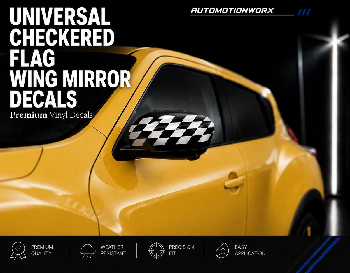 AutoMotionWorx | Universal Checkered Flag Wing Mirror Decals
