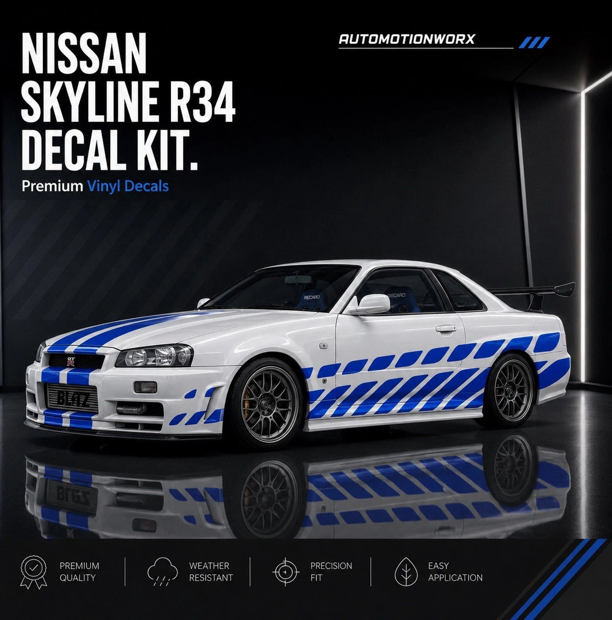 AutoMotionWorx | Nissan Skyline R34 Decal Kit Bundle