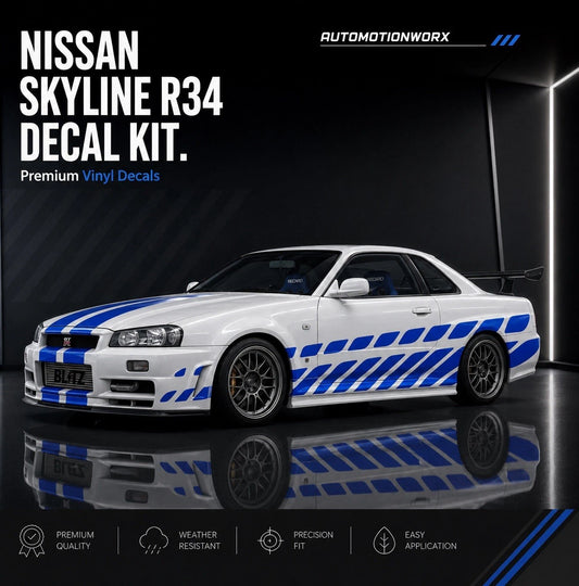 AutoMotionWorx | Nissan Skyline R34 Decal Kit Bundle
