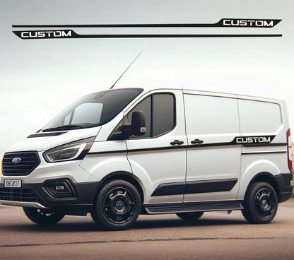 AutoMotionWorx | Ford Transit Custom Side Door Stripes | High Quality Decals